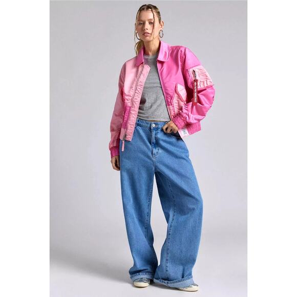 Alpha Industries Pink Colorblock CWU 45/P Bomber Jacket | Medium | NWOT - Picture 2 of 12